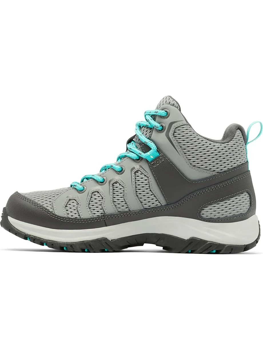 Треккинговые кроссовки Columbia Granite Trail Mid Waterproof — изображение 4 из 7, серый/яркий голубой