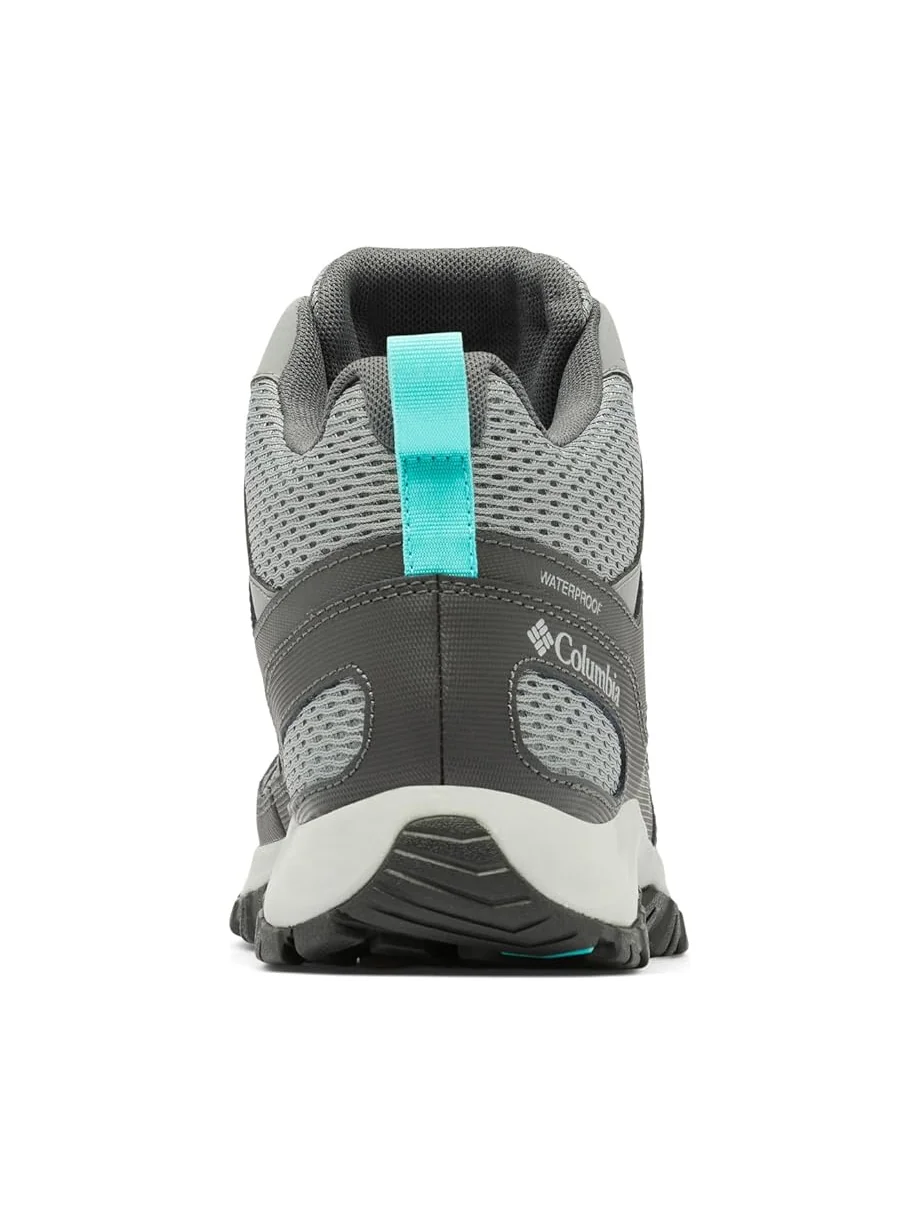 Треккинговые кроссовки Columbia Granite Trail Mid Waterproof — изображение 5 из 7, серый/яркий голубой