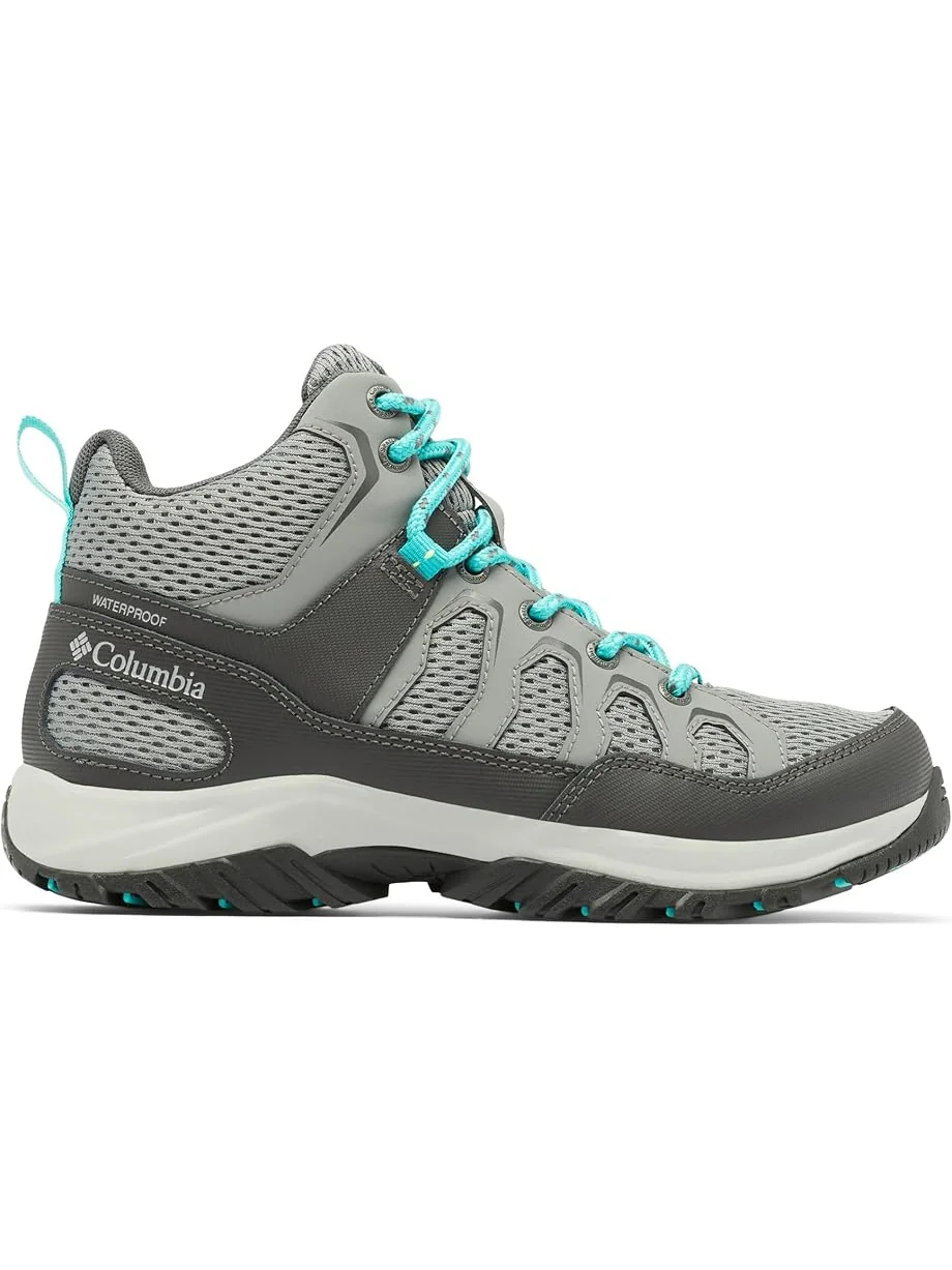 Треккинговые кроссовки Columbia Granite Trail Mid Waterproof — изображение 6 из 7, серый/яркий голубой