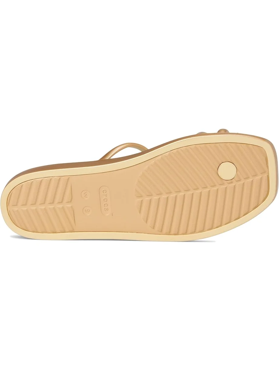 Сандалии Crocs Miami Toe Loop Sandal — изображение 3 из 7, металлик золотистый