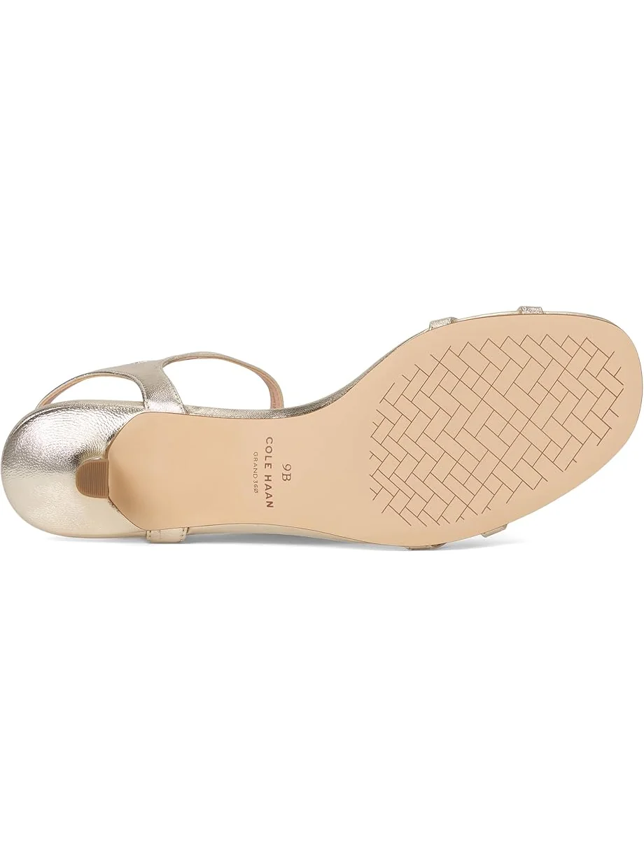 Туфли Cole Haan Leni Kitten Heel Strappy Sandals 40mm — изображение 3 из 7, золотистый