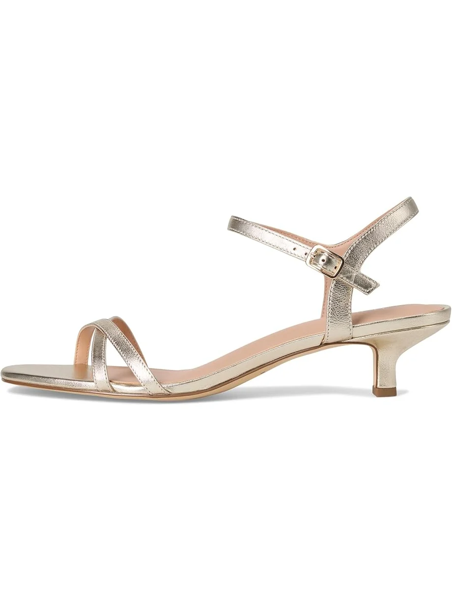 Туфли Cole Haan Leni Kitten Heel Strappy Sandals 40mm — изображение 4 из 7, золотистый