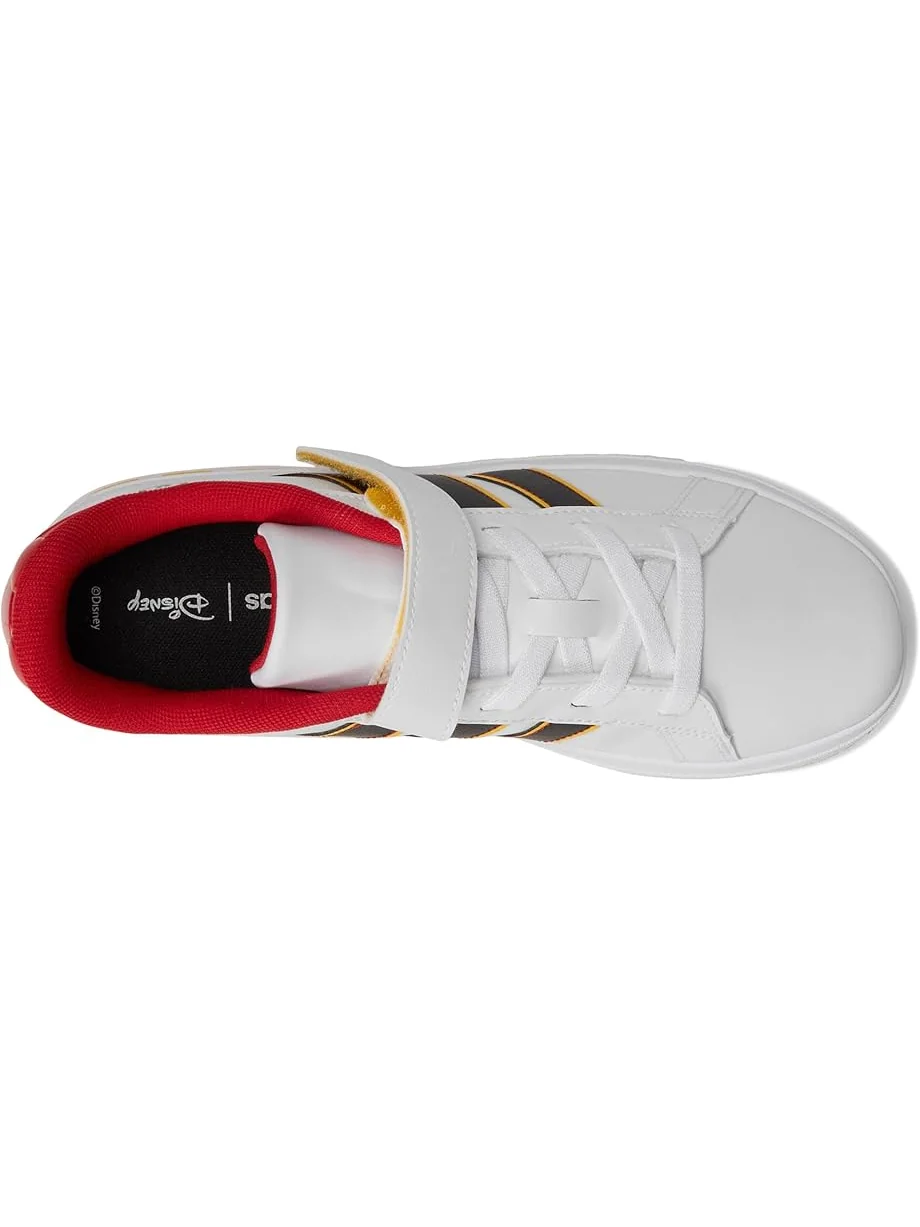 Кроссовки adidas Kids Disney Mickey Mouse Grand Court Shoes — изображение 2 из 7, белый/черный/золотистый