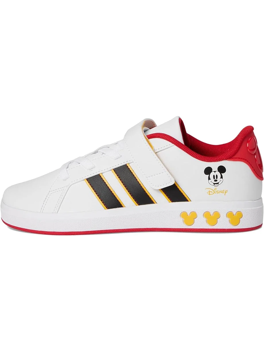 Кроссовки adidas Kids Disney Mickey Mouse Grand Court Shoes — изображение 4 из 7, белый/черный/золотистый