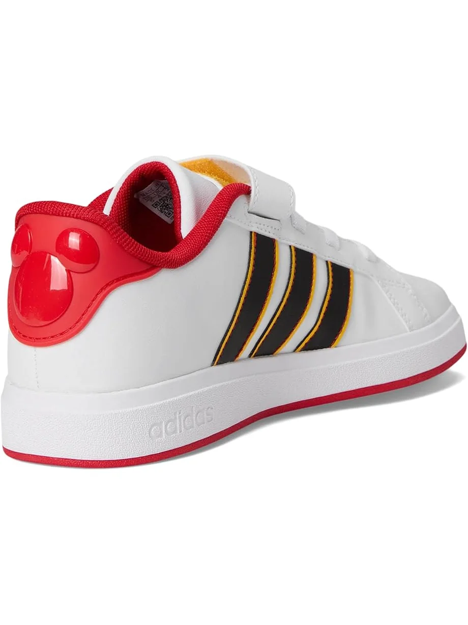 Кроссовки adidas Kids Disney Mickey Mouse Grand Court Shoes — изображение 5 из 7, белый/черный/золотистый