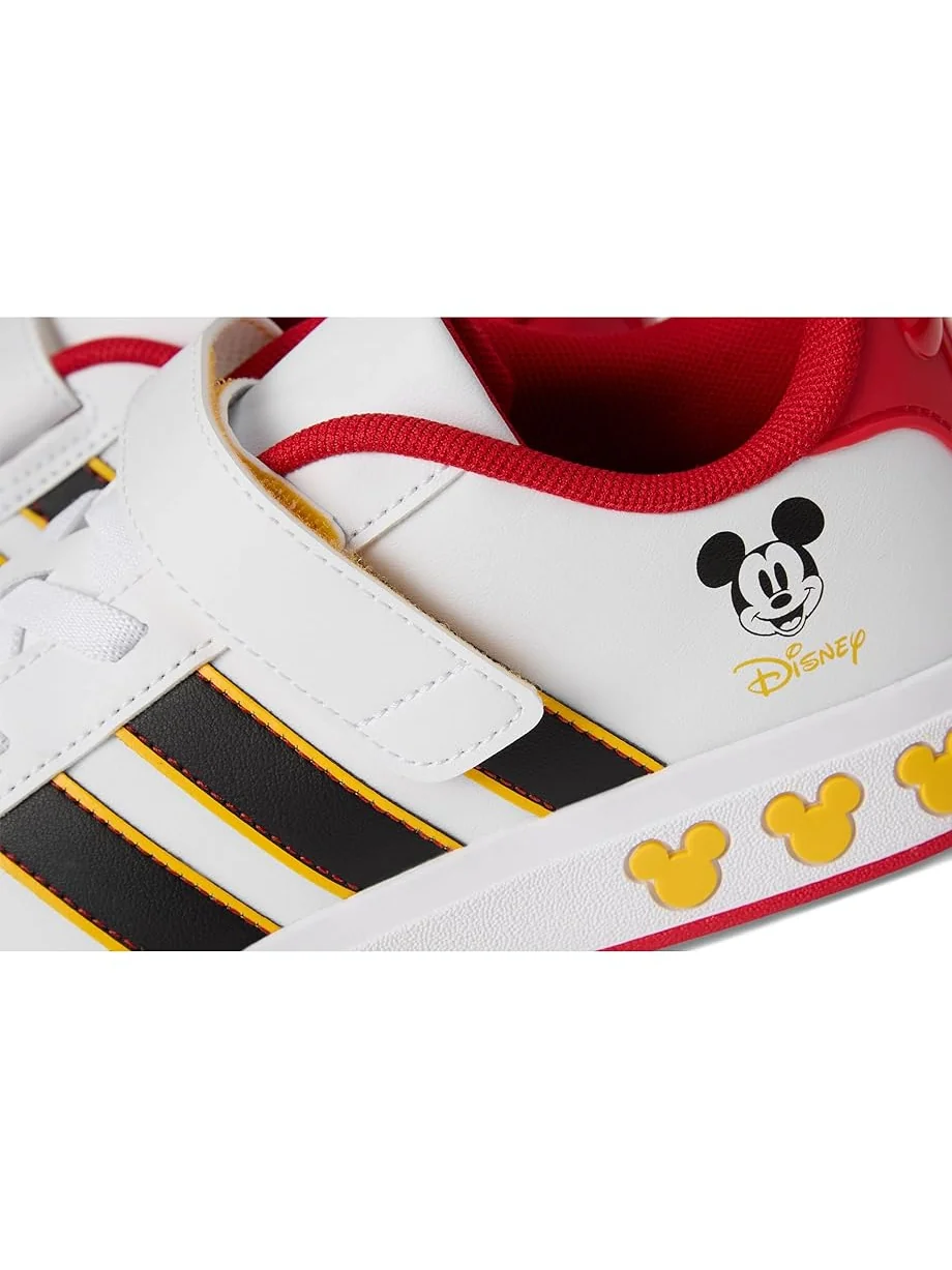 Кроссовки adidas Kids Disney Mickey Mouse Grand Court Shoes — изображение 6 из 7, белый/черный/золотистый