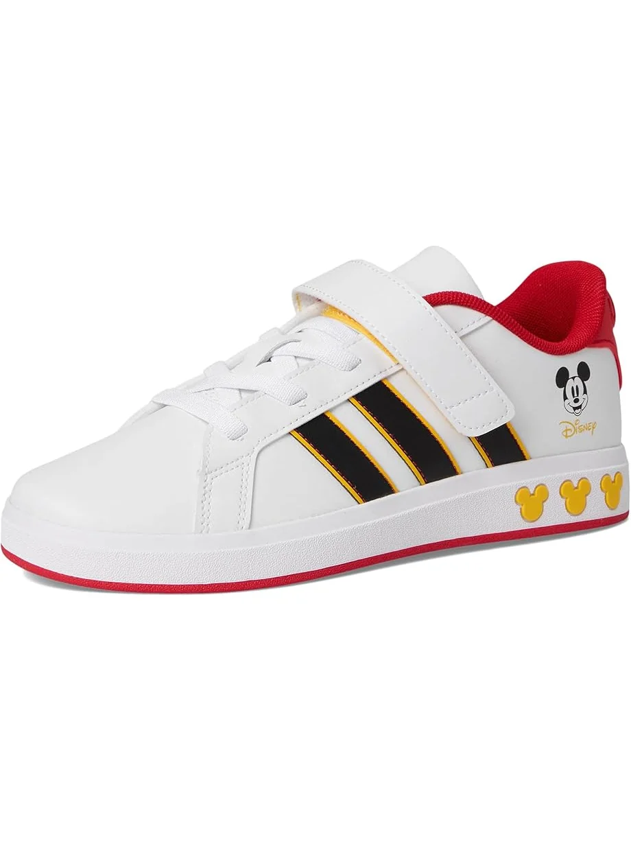 Кроссовки adidas Kids Disney Mickey Mouse Grand Court Shoes — изображение 7 из 7, белый/черный/золотистый