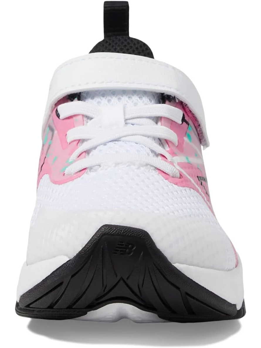 Кроссовки New Balance Kids Rave Run v2 Bungee Lace with Hook-and-Loop Top Strap — изображение 3 из 6, белый/розовый