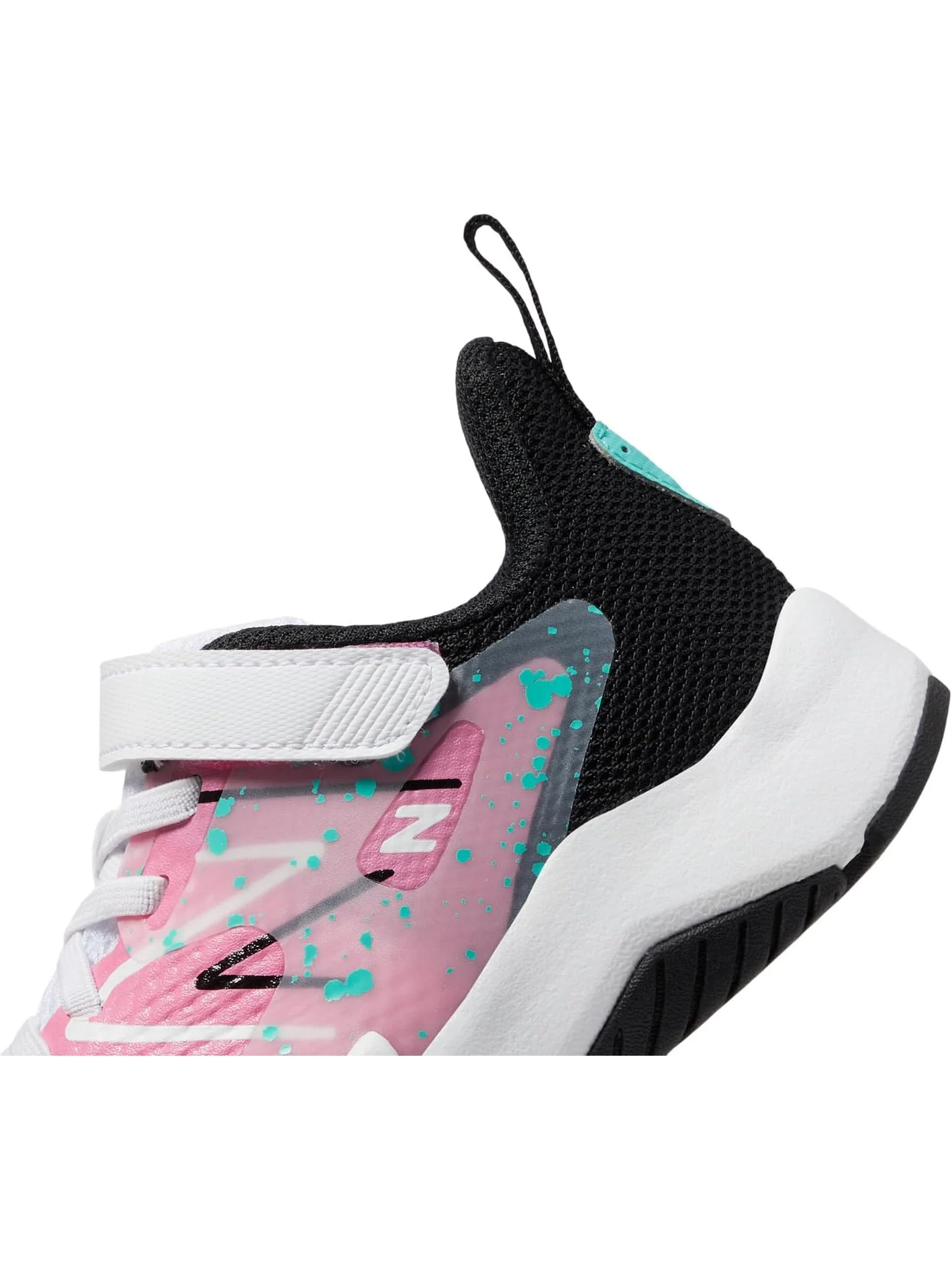 Кроссовки New Balance Kids Rave Run v2 Bungee Lace with Hook-and-Loop Top Strap — изображение 5 из 6, белый/розовый
