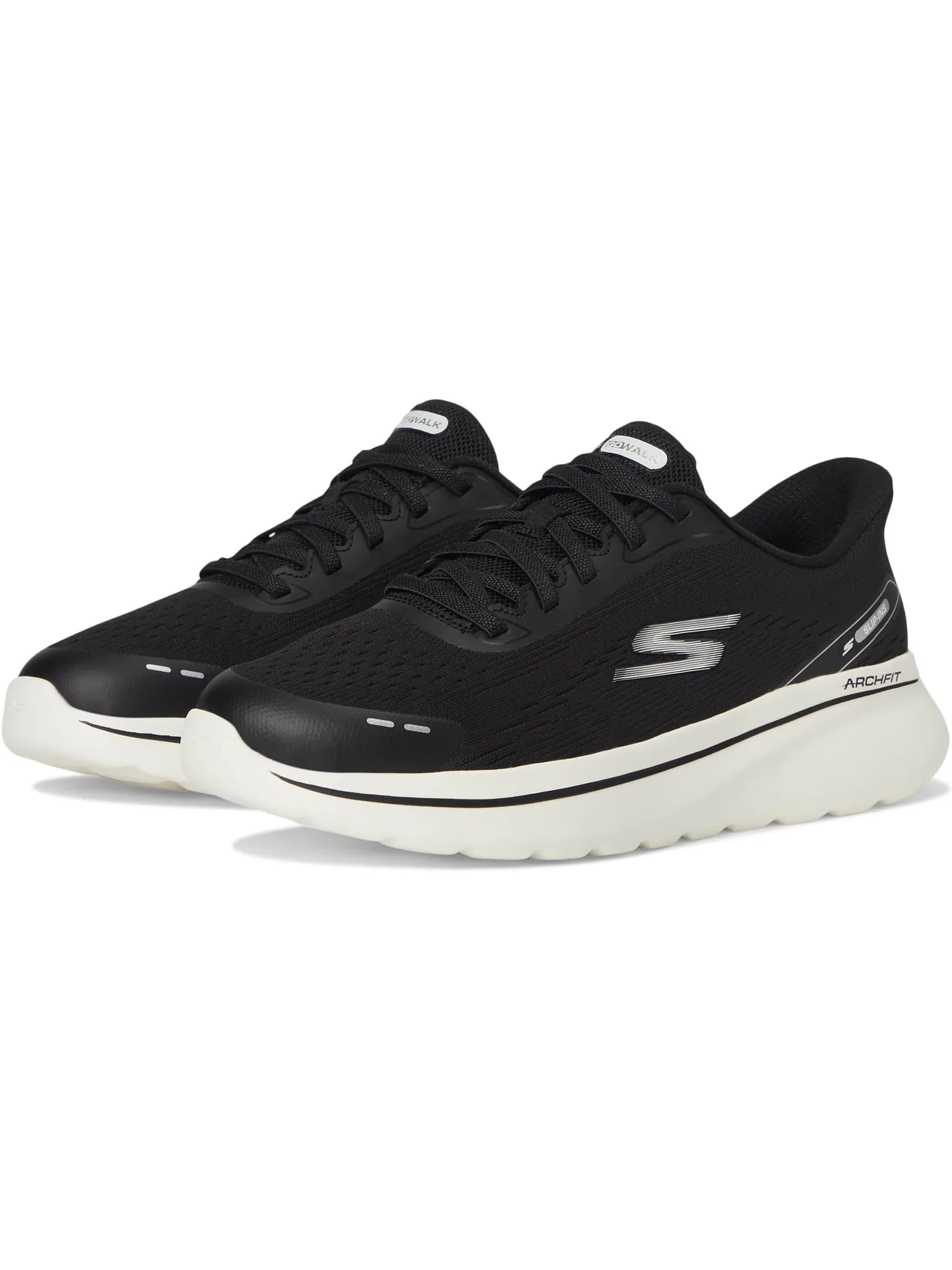 Кроссовки SKECHERS Performance Go Walk Arch Fit N-Joy Emory Hands Free Slip-Ins — изображение 1 из 7, черный/белый