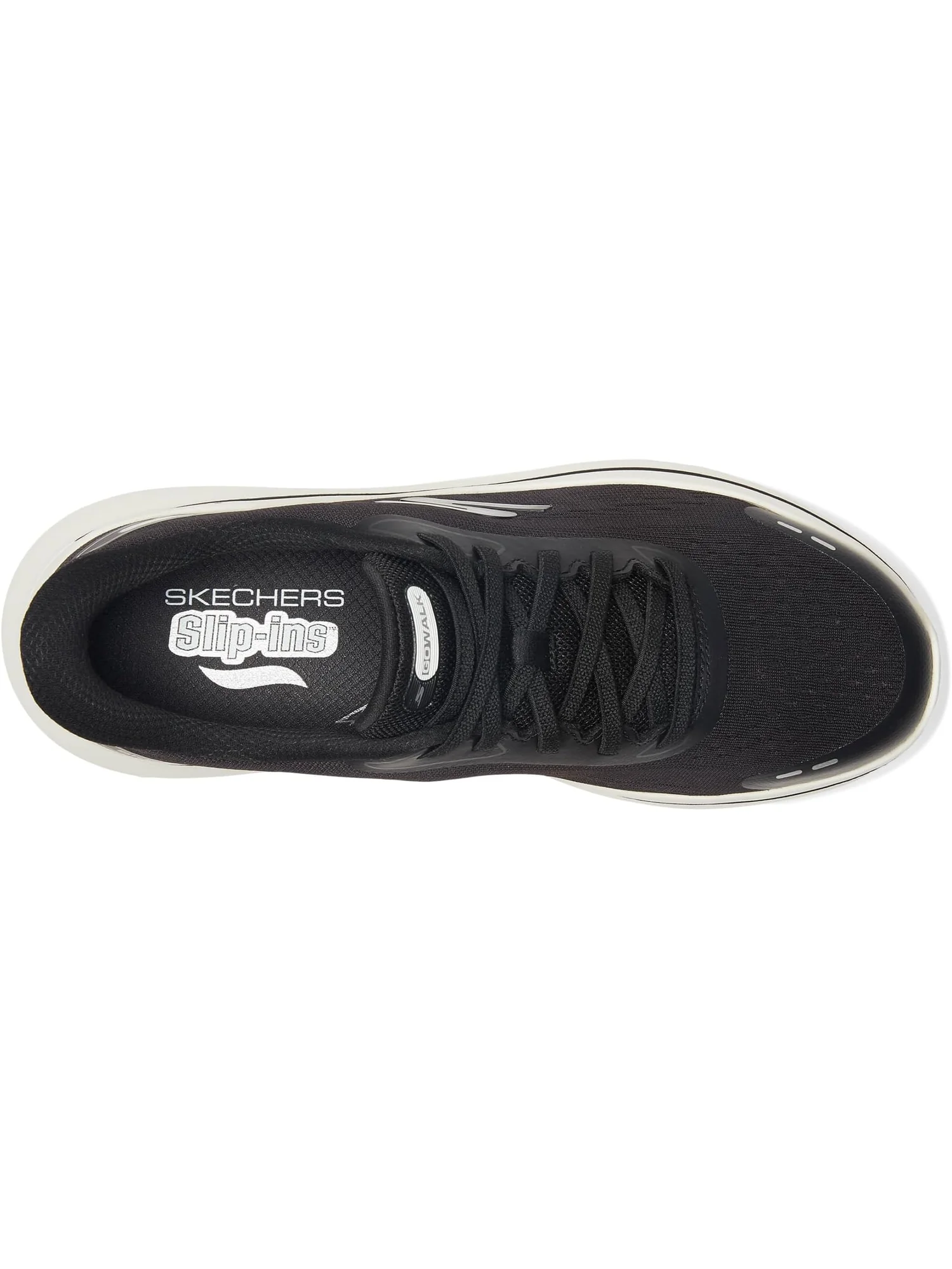 Кроссовки SKECHERS Performance Go Walk Arch Fit N-Joy Emory Hands Free Slip-Ins — изображение 2 из 7, черный/белый