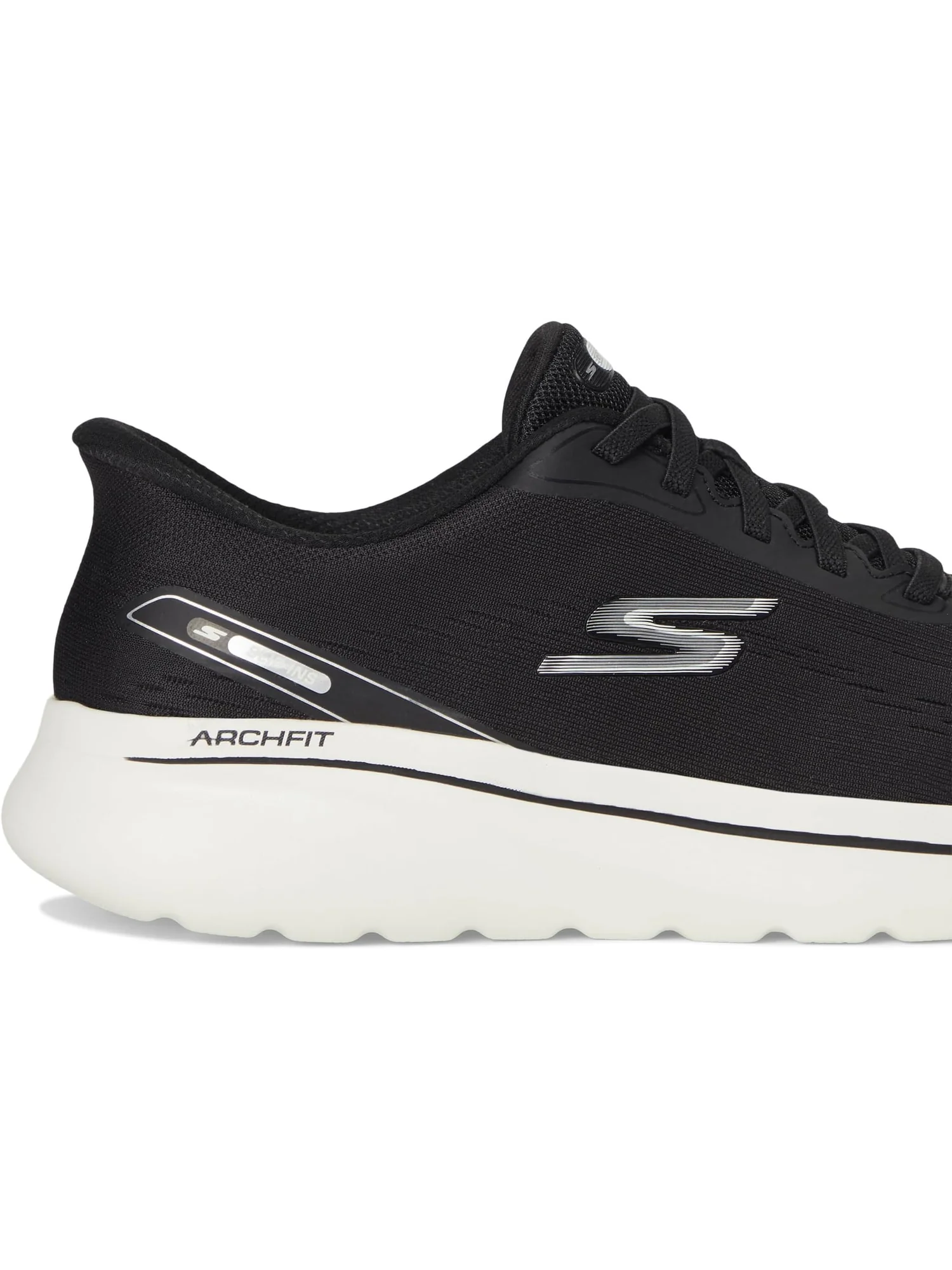 Кроссовки SKECHERS Performance Go Walk Arch Fit N-Joy Emory Hands Free Slip-Ins — изображение 6 из 7, черный/белый