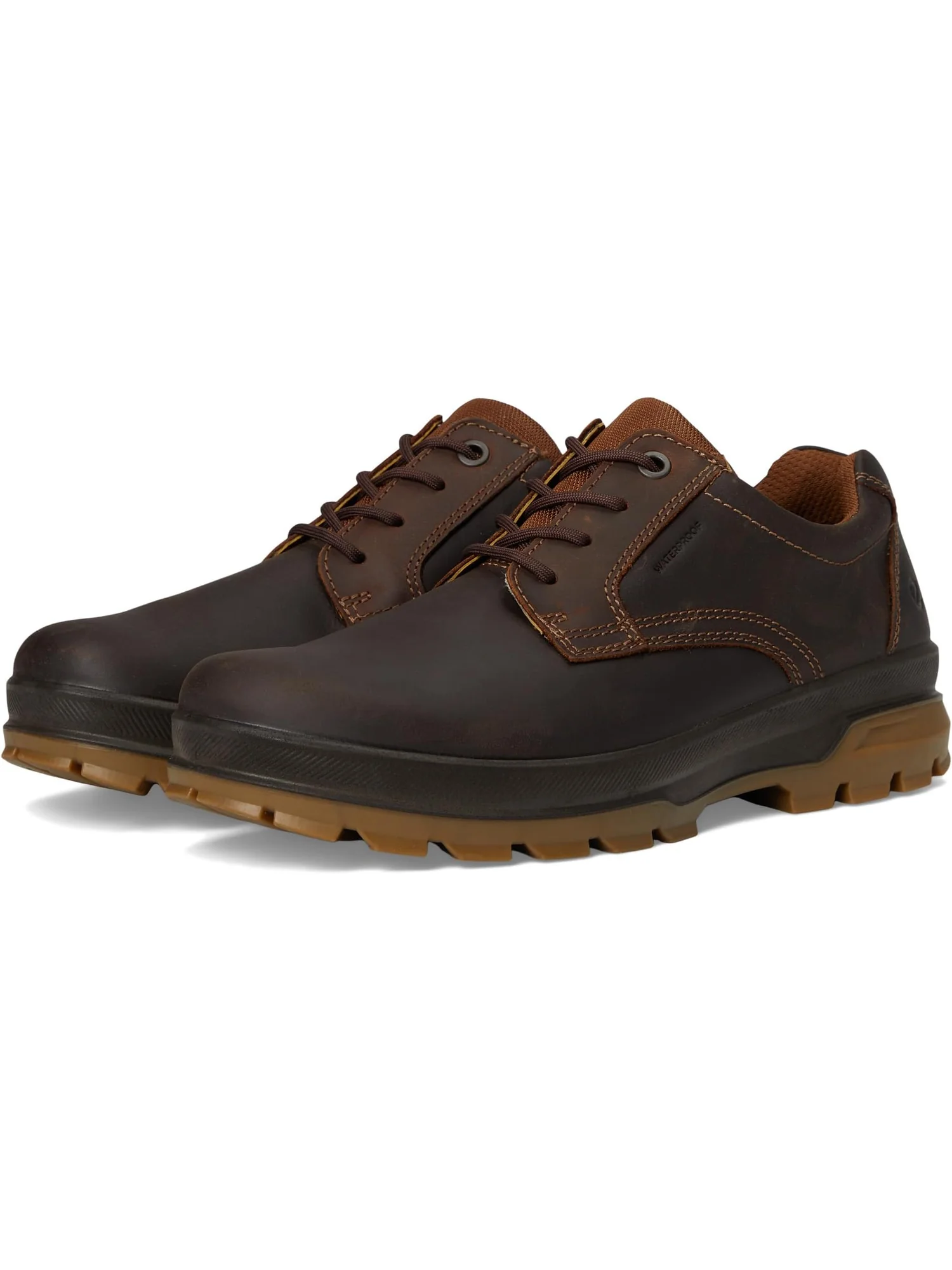 Походные ботинки ECCO Sport Rugged Track Plain Toe Low Waterproof Hiking Shoe — 1