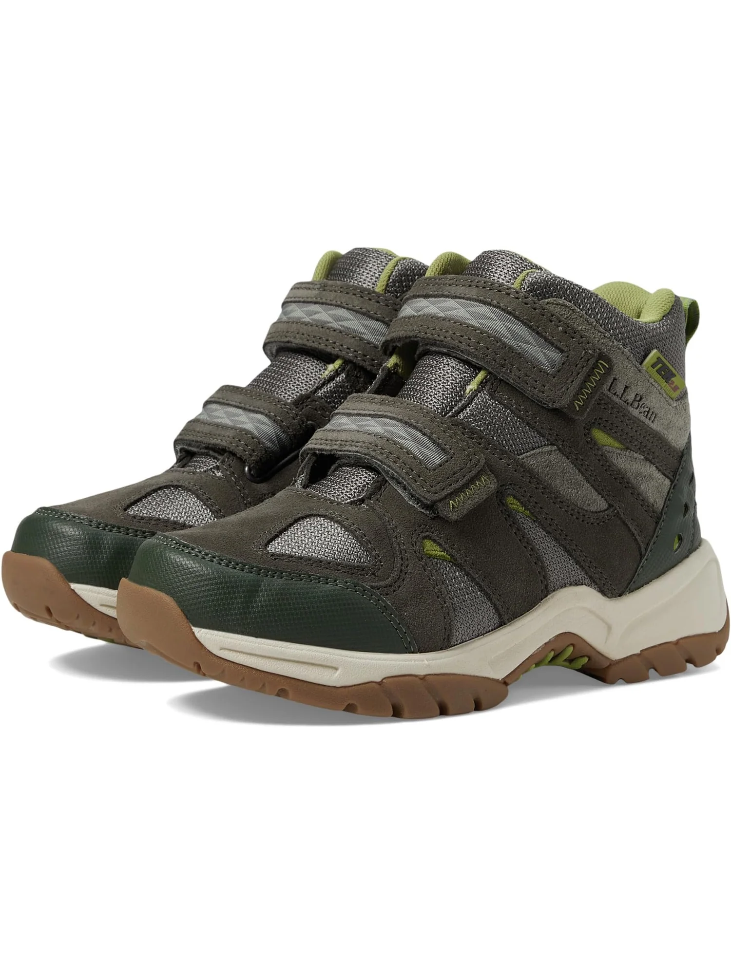 Походные ботинки L.L.Bean Kids No Lace Trail Model Hiker Waterproof — изображение 1 из 6, оливковый
