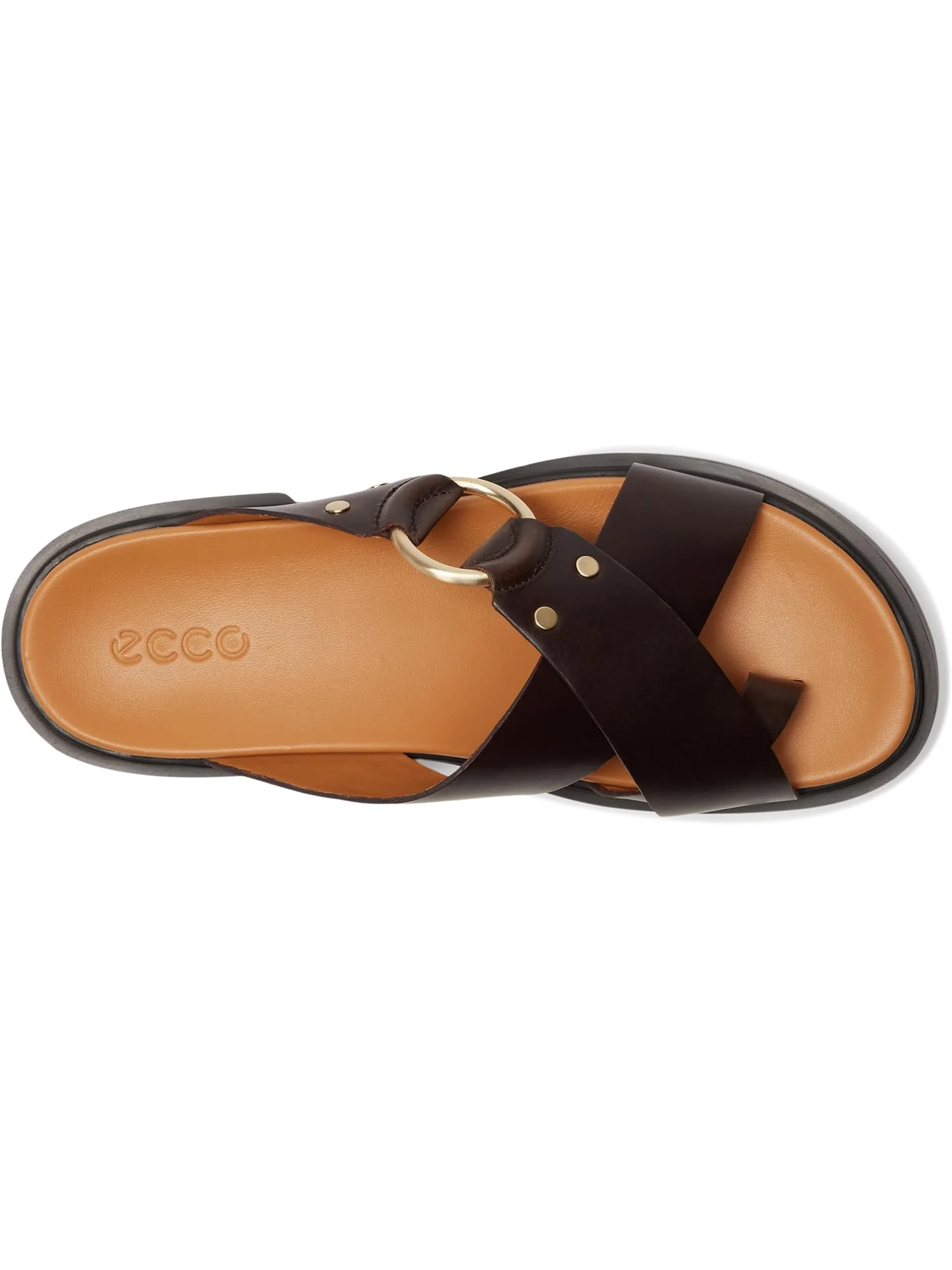 Сандалии ECCO Seoul Toe Post Ring Ornament Slide Sandals — изображение 2 из 7, кофейный