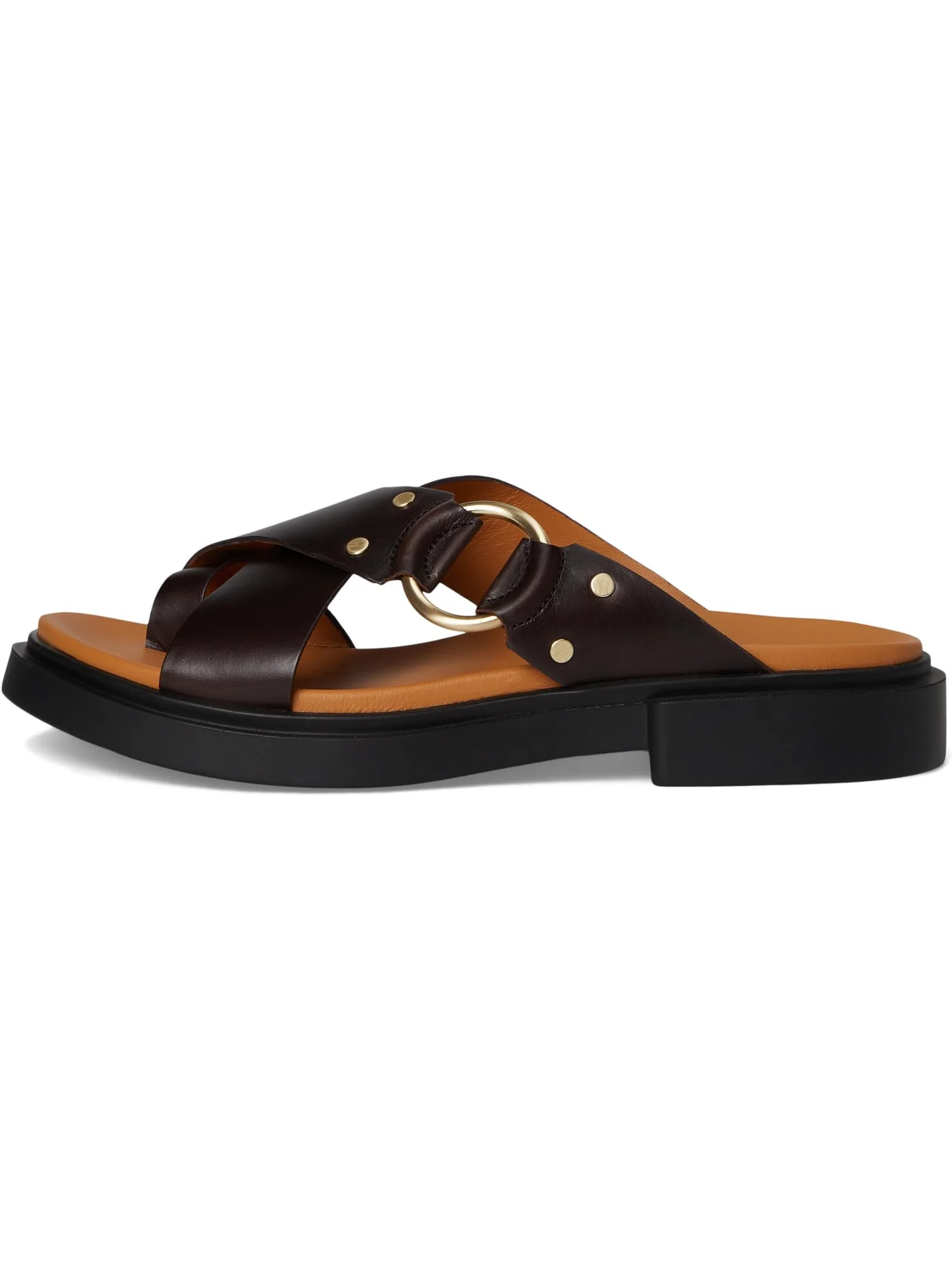 Сандалии ECCO Seoul Toe Post Ring Ornament Slide Sandals — изображение 4 из 7, кофейный