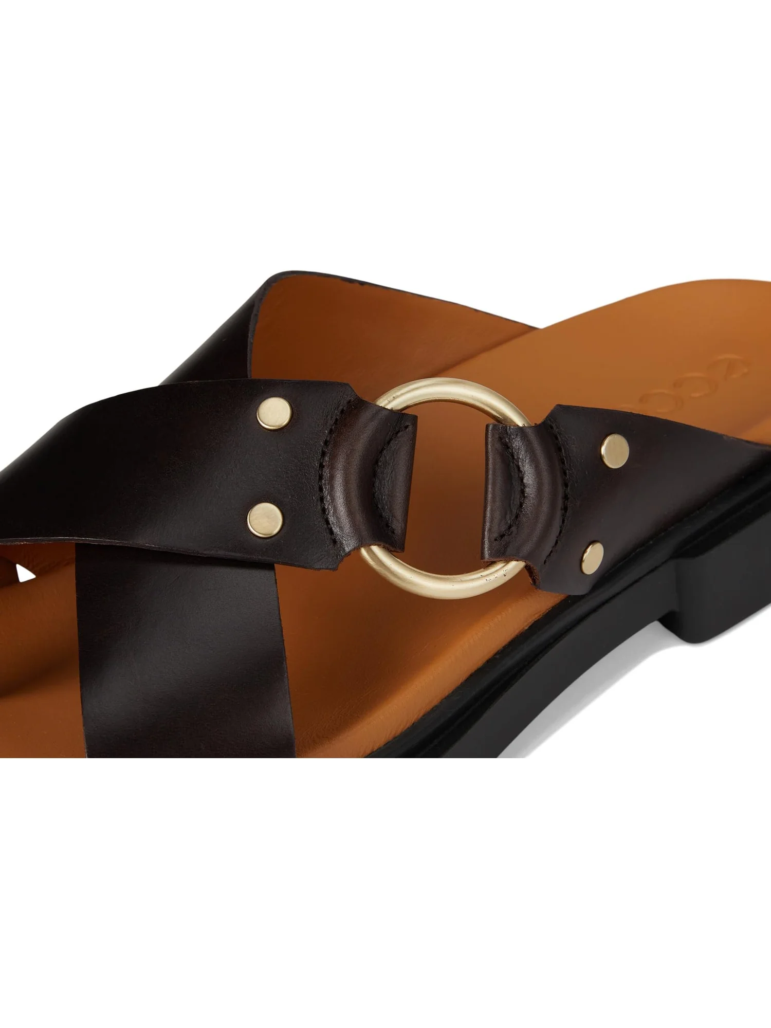 Сандалии ECCO Seoul Toe Post Ring Ornament Slide Sandals — изображение 6 из 7, кофейный