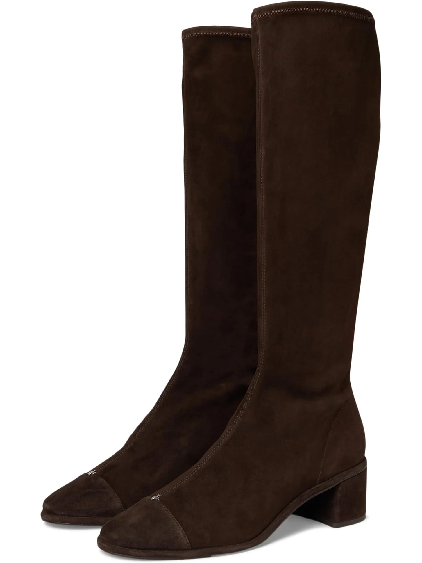 Ботинки Tory Burch Women's Cap-Toe Knee High Boot 55mm — изображение 1 из 7, коричневый