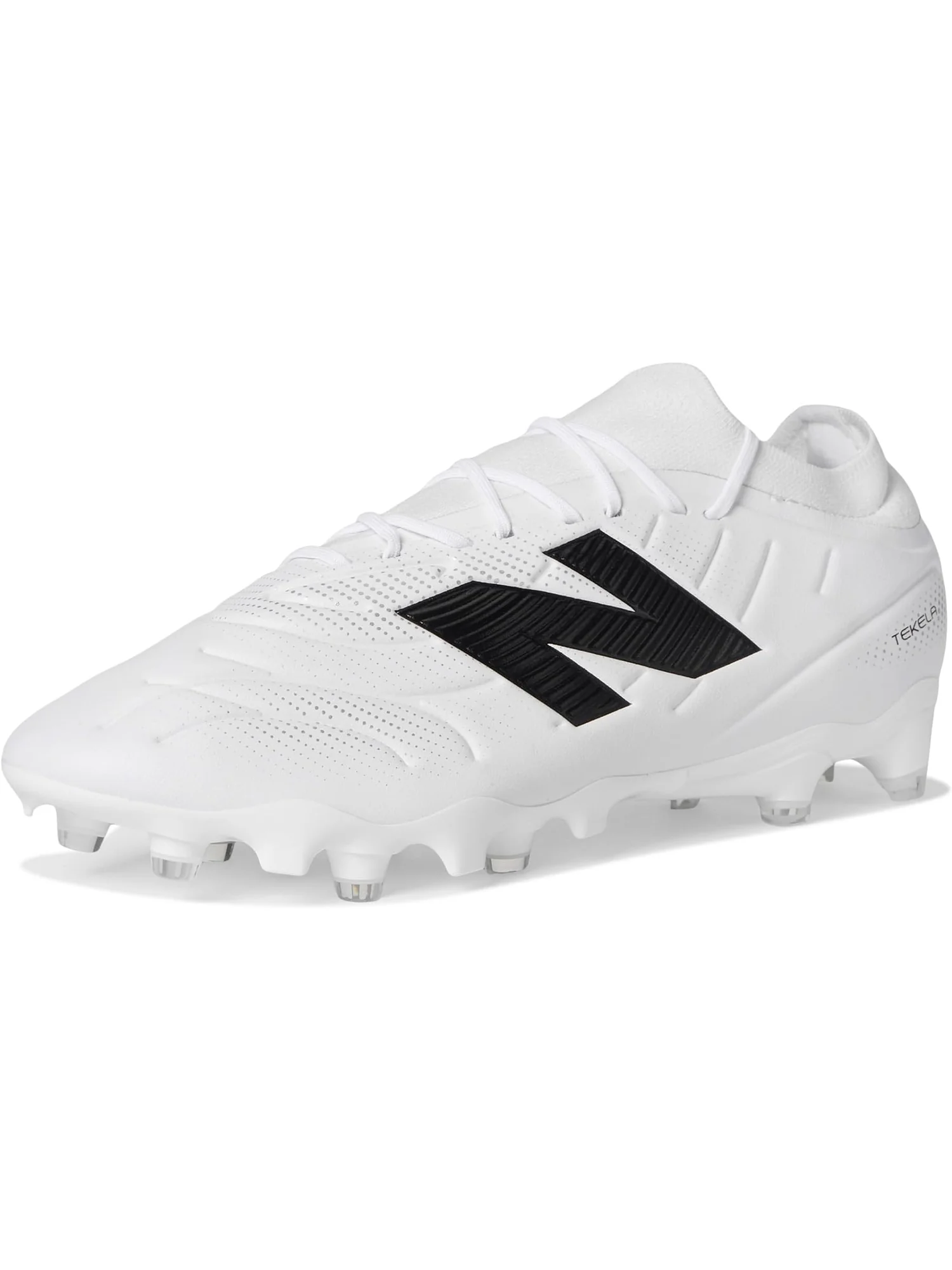 Кроссовки New Balance Unisex Tekela Team Low Laced FG V5 Soccer Cleats — изображение 7 из 7, белый/черный/серебристый