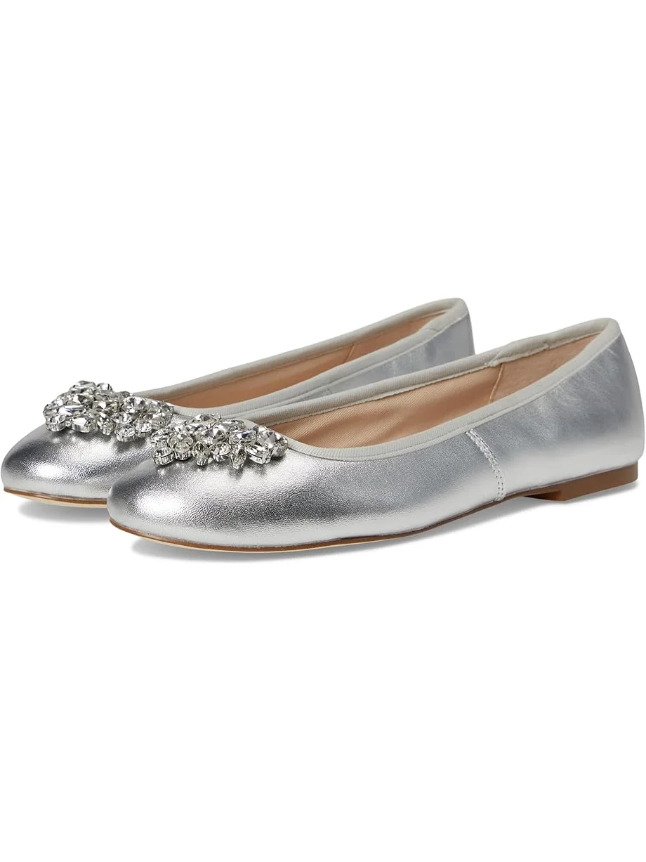 Женские балетки Jack Rogers Ellina Jeweled — изображение 1 из 7, серебряный