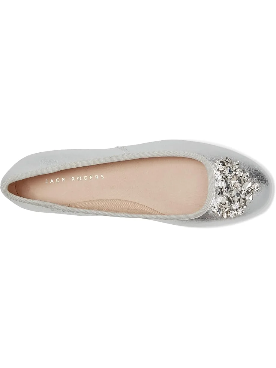 Женские балетки Jack Rogers Ellina Jeweled — изображение 2 из 7, серебряный
