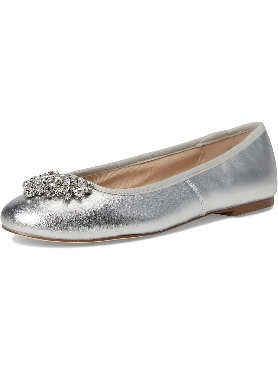 Женские балетки Jack Rogers Ellina Jeweled — изображение 7 из 7, серебряный