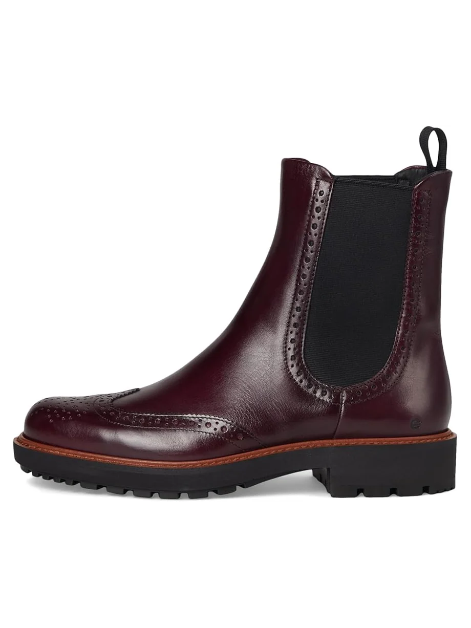 Ботинки ECCO Metropole Oslo Chelsea Wingtip женские, кожаные — изображение 4 из 7, красный