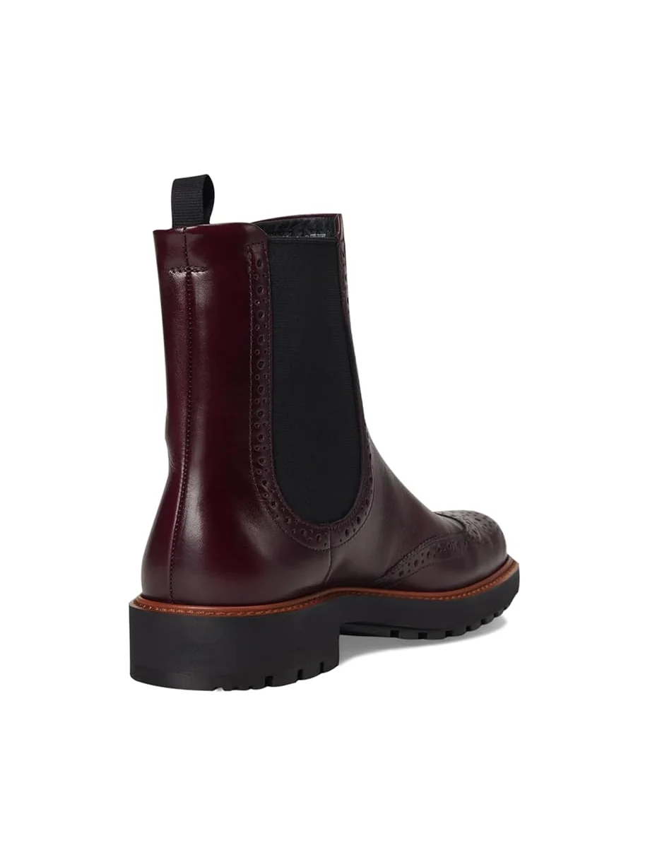 Ботинки ECCO Metropole Oslo Chelsea Wingtip женские, кожаные — изображение 5 из 7, красный