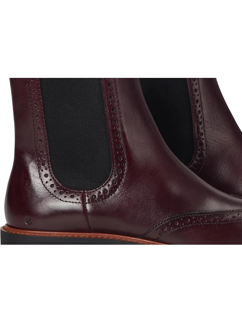 Ботинки ECCO Metropole Oslo Chelsea Wingtip женские, кожаные — изображение 6 из 7, красный