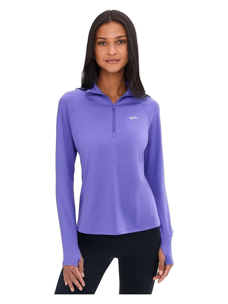 Женская футболка Brooks Dash 1/2 Zip 3.0 — изображение 1 из 5, фиолетовый