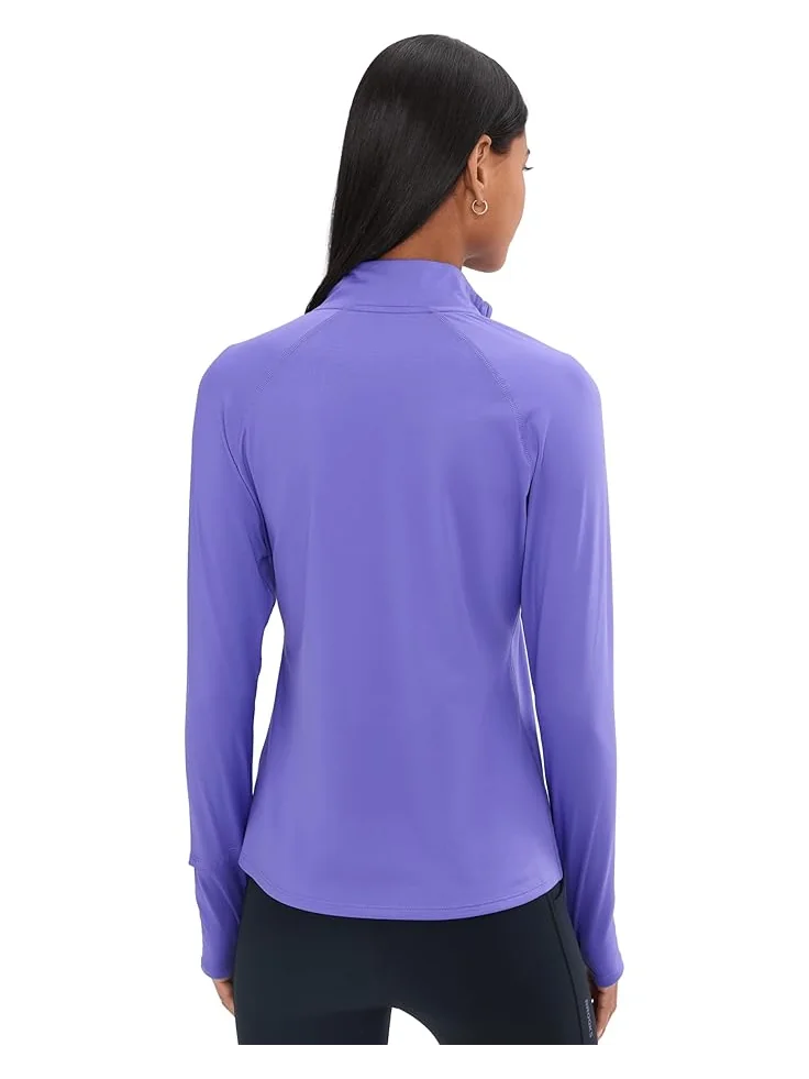 Женская футболка Brooks Dash 1/2 Zip 3.0 — изображение 4 из 5, фиолетовый