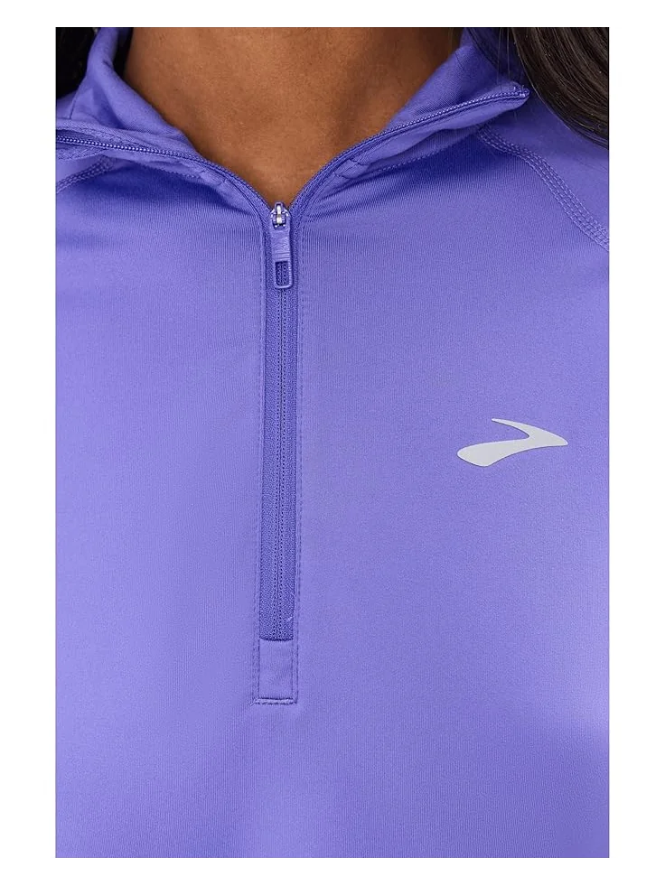 Женская футболка Brooks Dash 1/2 Zip 3.0 — изображение 5 из 5, фиолетовый