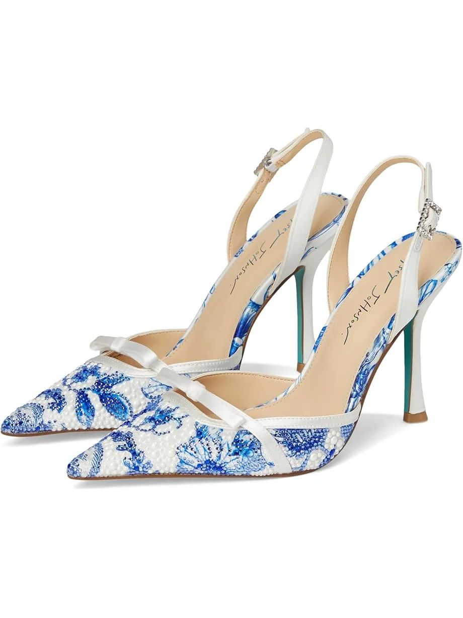 Женские туфли на каблуке Blue by Betsey Johnson Roza — изображение 1 из 7, белый синий