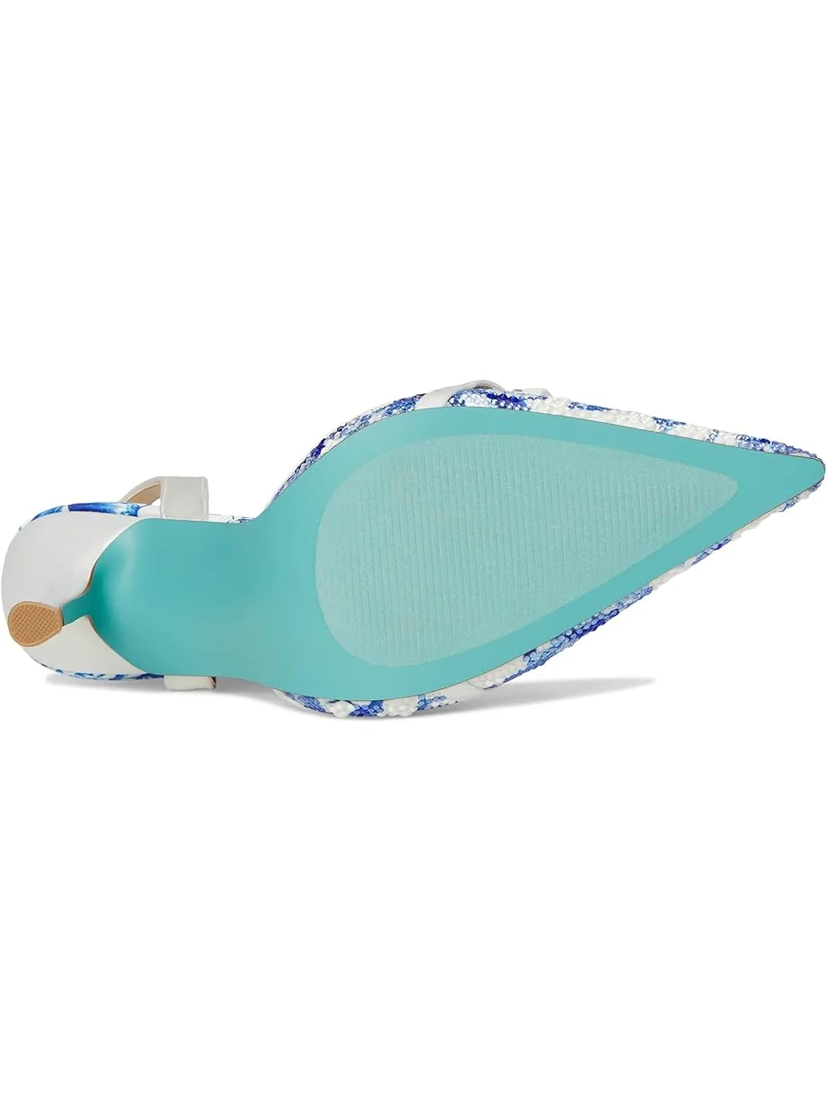 Женские туфли на каблуке Blue by Betsey Johnson Roza — изображение 3 из 7, белый синий