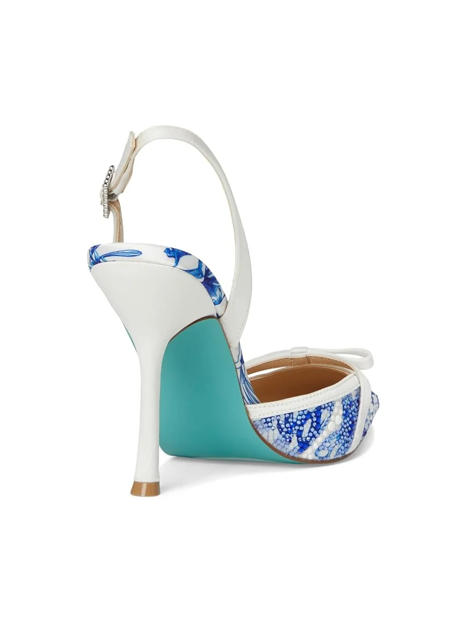 Женские туфли на каблуке Blue by Betsey Johnson Roza — изображение 5 из 7, белый синий