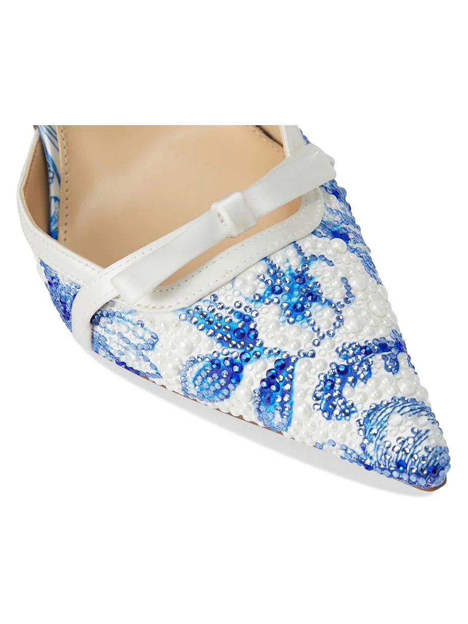 Женские туфли на каблуке Blue by Betsey Johnson Roza — изображение 6 из 7, белый синий