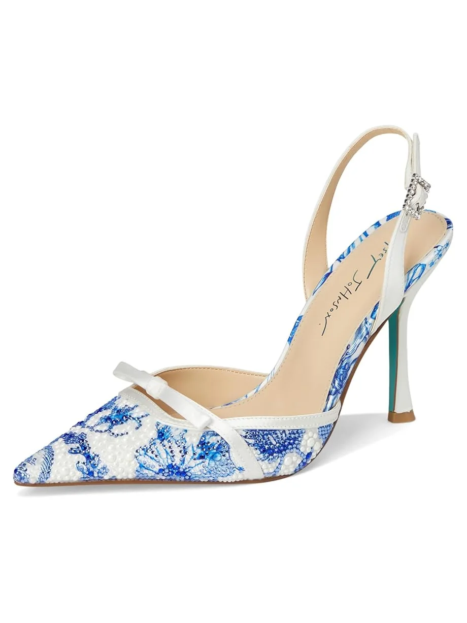 Женские туфли на каблуке Blue by Betsey Johnson Roza — изображение 7 из 7, белый синий