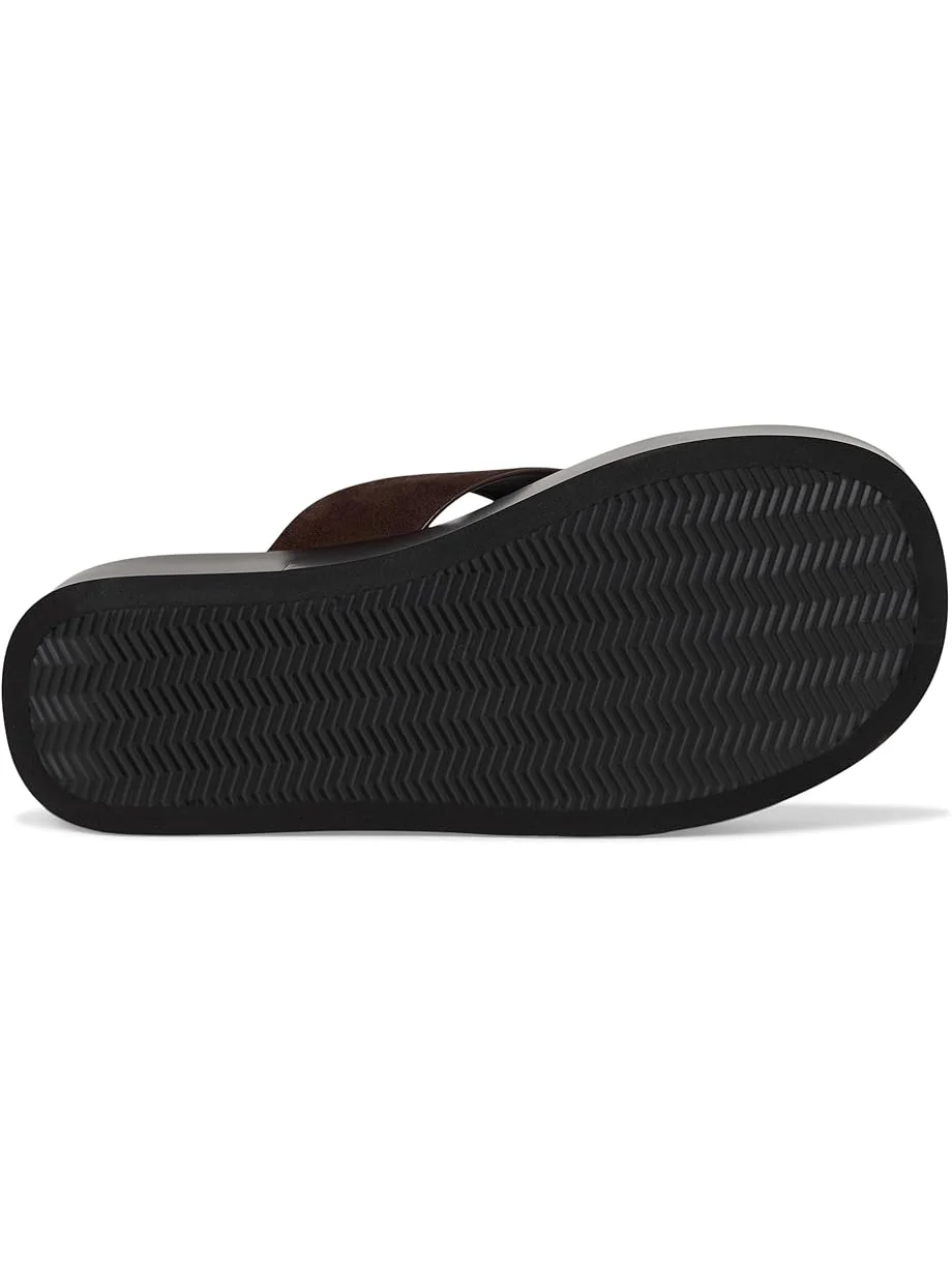 Женские сандалии Tory Burch Leather Platform Flip Flop — изображение 3 из 7, темный/черный
