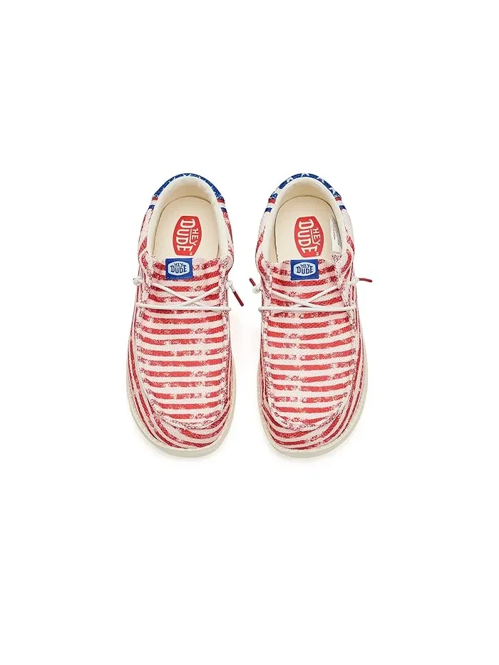 Кроссовки с американским флагом Wally Americana Hey Dude Kids, American Flag — изображение 3 из 5, американский флаг