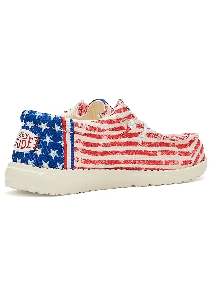 Кроссовки с американским флагом Wally Americana Hey Dude Kids, American Flag — изображение 4 из 5, американский флаг
