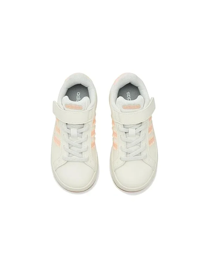 Кроссовки детские Grand Court 3.0 Adidas Kids — изображение 2 из 4, белый/розовый