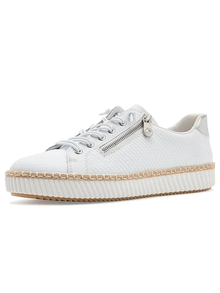 Кроссовки кожаные M2940 Enya 40 Rieker, Sportweiss/Argento/Weiss — серый