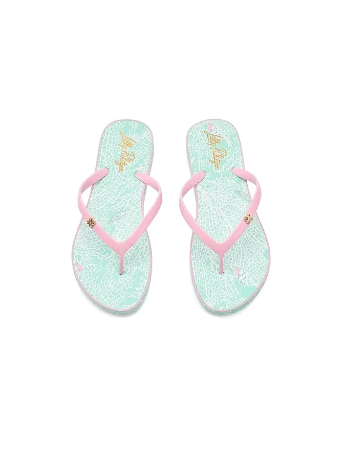 Пляжные шлепанцы Lilly Pulitzer — изображение 3 из 5, мятный