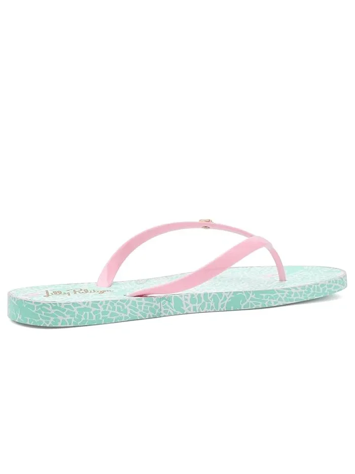 Пляжные шлепанцы Lilly Pulitzer — изображение 4 из 5, мятный