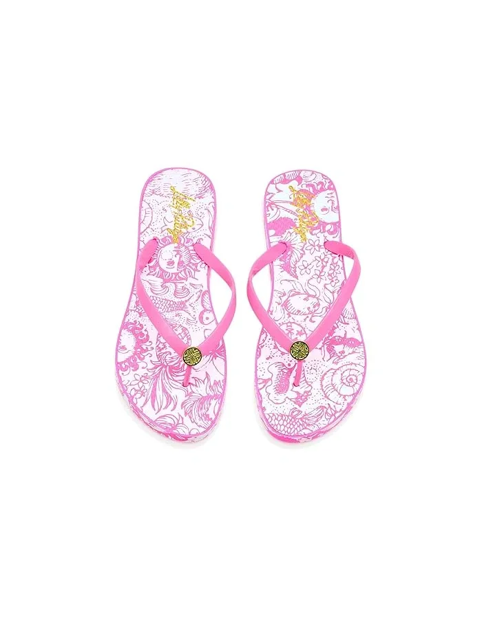 Сандалии Pool Flip-Flops Lilly Pulitzer — изображение 3 из 5, розовый