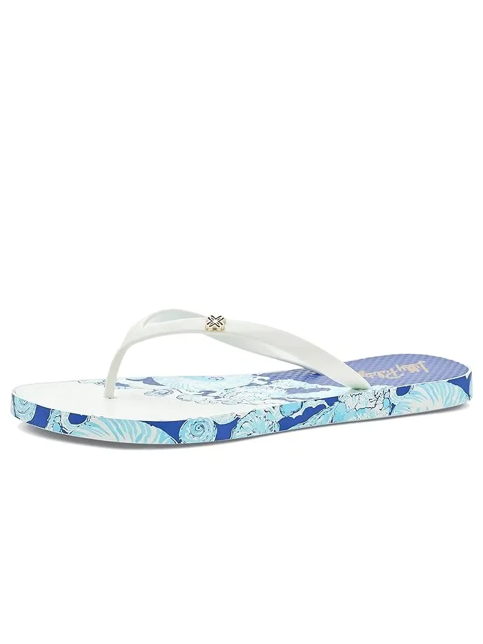 Сандалии резиновые Pool Flip-Flops Lilly Pulitzer — изображение 2 из 5, белый
