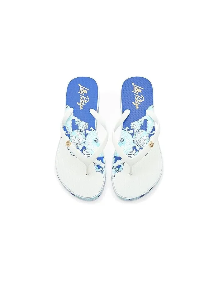 Сандалии резиновые Pool Flip-Flops Lilly Pulitzer — изображение 3 из 5, белый