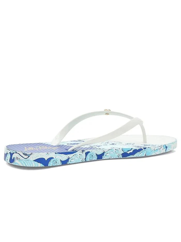 Сандалии резиновые Pool Flip-Flops Lilly Pulitzer — изображение 4 из 5, белый