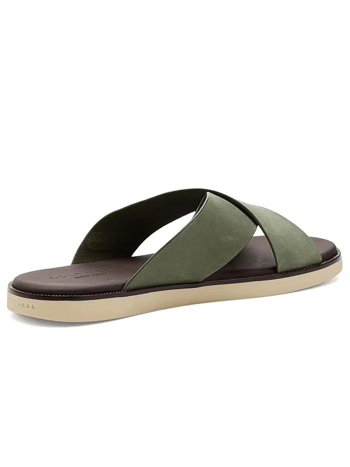 Сандалии с перекрестными ремешками Nantucket Cross Strap Cole Haan — изображение 4 из 5, оливковый