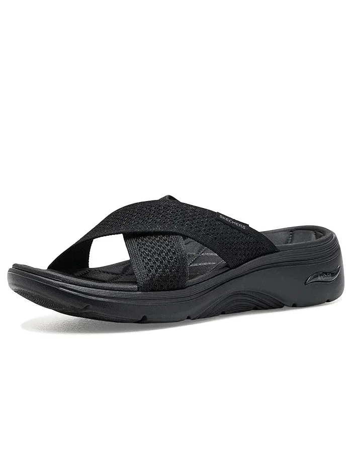 Сандалии с поддержкой свода стопы On-The-Go GO Walk Arch Fit 2.0 SKECHERS — изображение 2 из 5, черный/черный